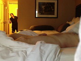 Guy Pretends To Sleep And Flashes Dick To Hotel Maid